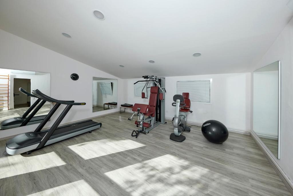 Das Fitnesscenter und/oder die Fitnesseinrichtungen in der Unterkunft Park Hotel I Lecci