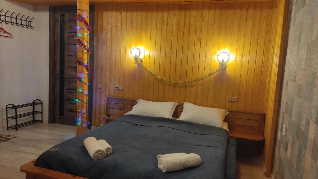 Llit o llits en una habitació de Borjomi Nest