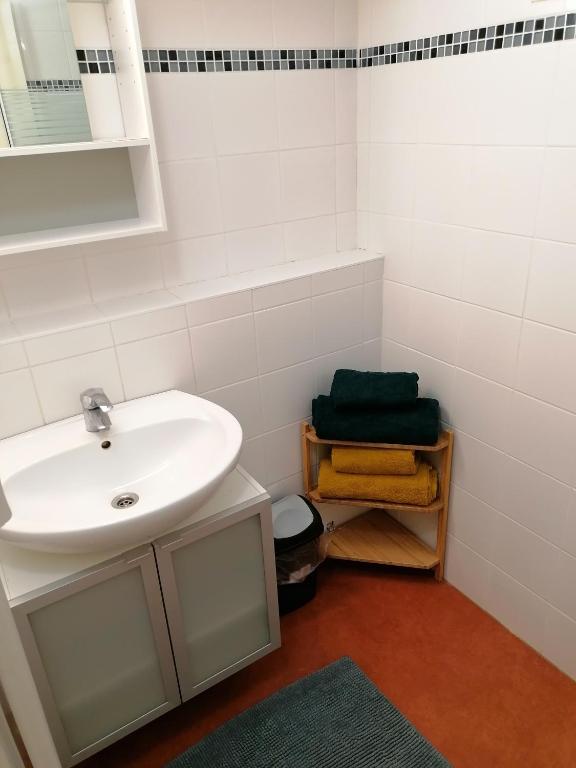 Koupelna v ubytování studio oostende aan zee