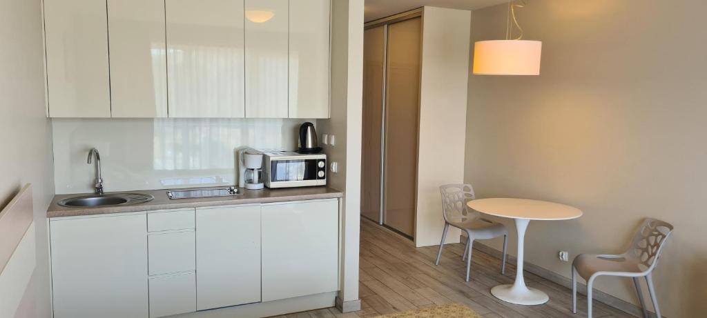 Kuchyňa alebo kuchynka v ubytovaní Apartamenty Czarna Góra S8