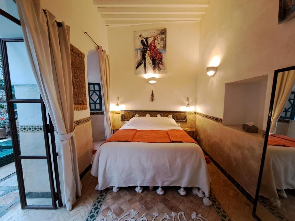Letto o letti in una camera di Dar Kleta