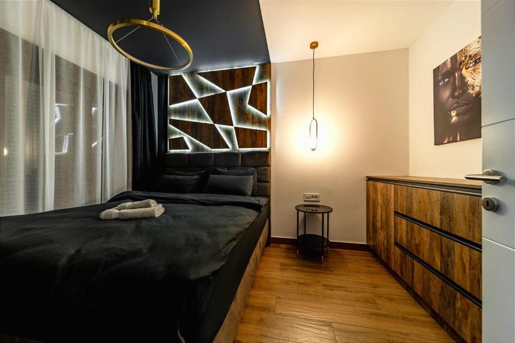 Letto o letti in una camera di Dark Nest 2 Belgrade Apartments