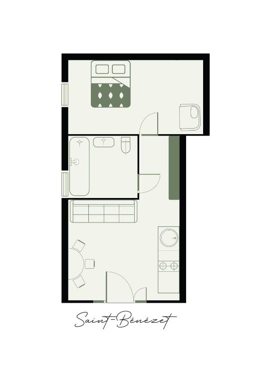 La Villa Dupont d'Avignon - One-Bedroom Apartment