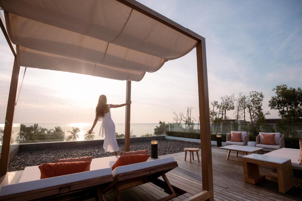 Balkón nebo terasa v ubytování Cape Nidhra Hotel