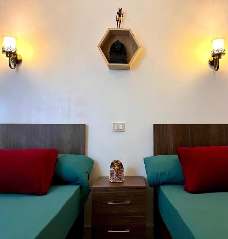 Posezení v ubytování Giza pyramids view homestay