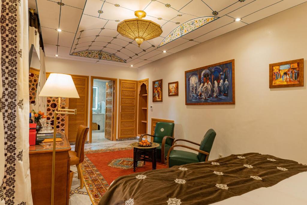 Posezení v ubytování La Maison Arabe Hotel, Spa & Cooking Workshops