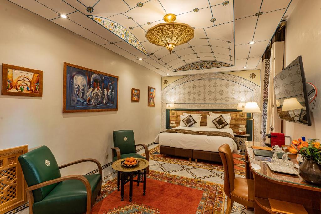 Posezení v ubytování La Maison Arabe Hotel, Spa & Cooking Workshops