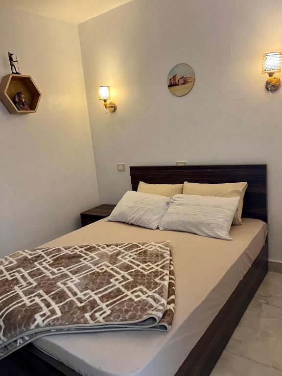 Postel nebo postele na pokoji v ubytování Giza pyramids view homestay