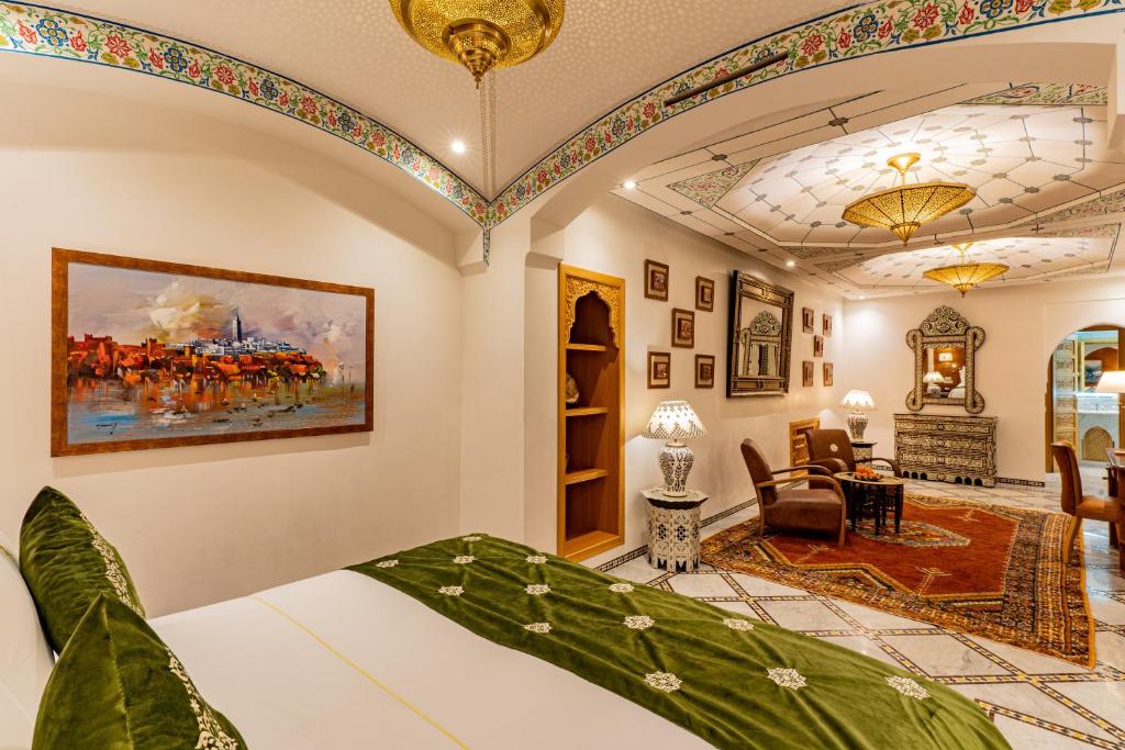 Posezení v ubytování La Maison Arabe Hotel, Spa & Cooking Workshops