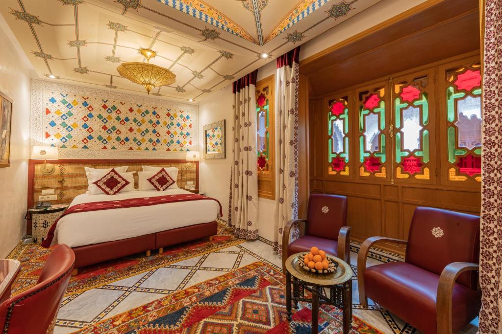 Postel nebo postele na pokoji v ubytování La Maison Arabe Hotel, Spa & Cooking Workshops