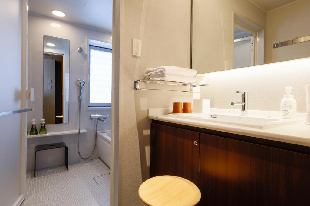 Koupelna v ubytování Hotel Nara Sakurai No Sato