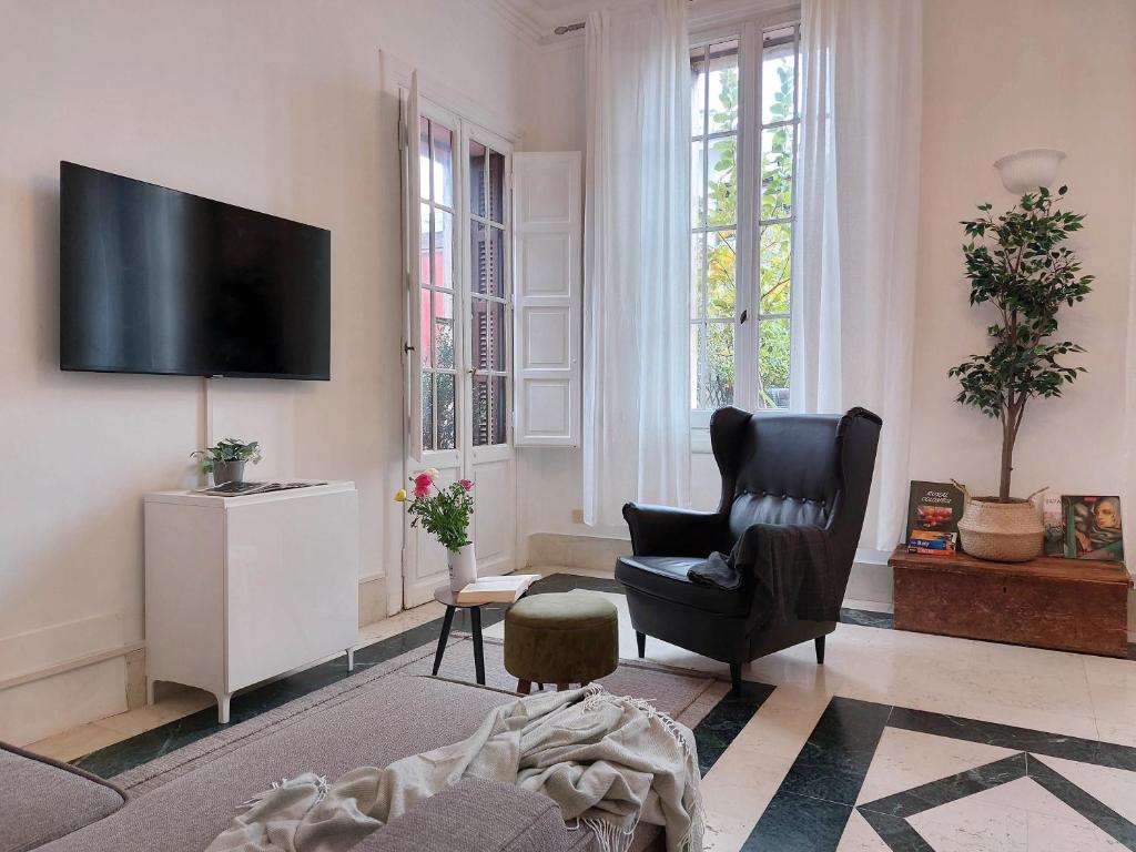A television and/or entertainment centre at Prestigious Tagliamento Terrace