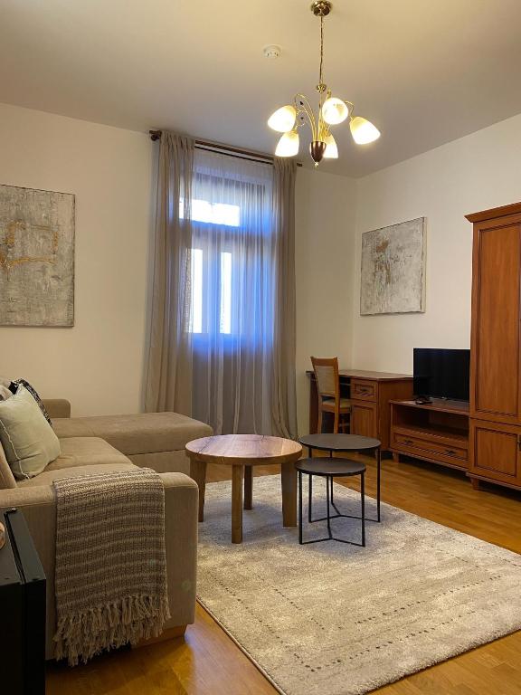 TV a/nebo společenská místnost v ubytování Vila Bellevue