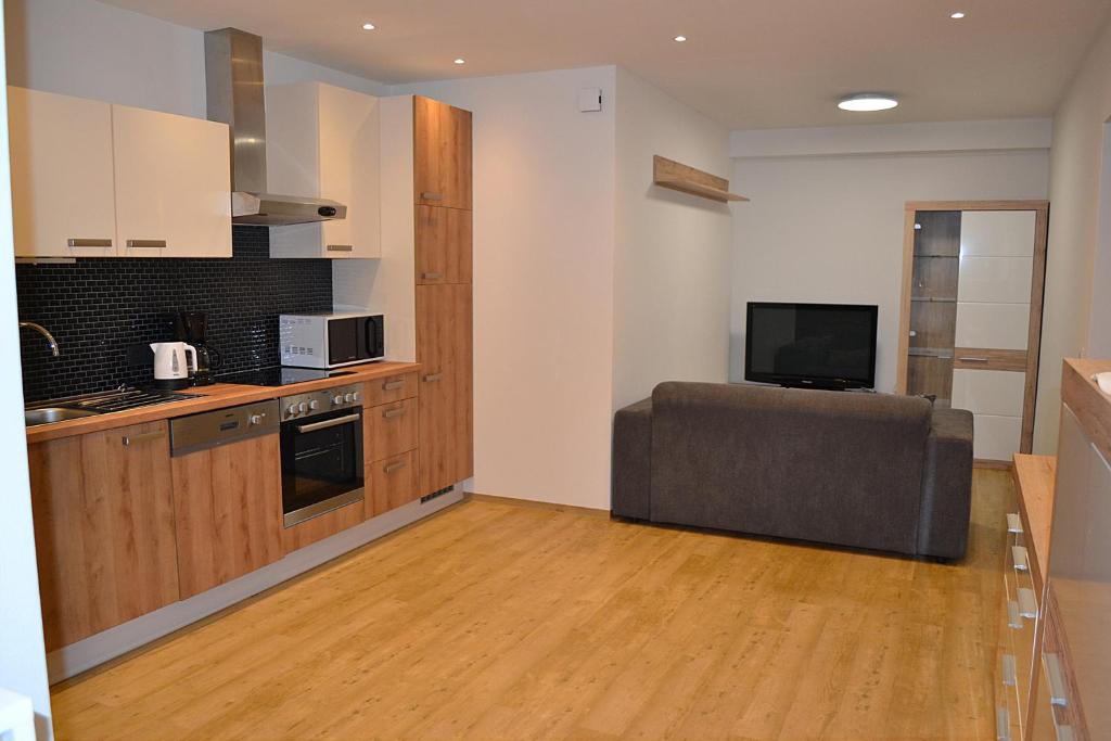 Kuchyň nebo kuchyňský kout v ubytování Appartement Diana