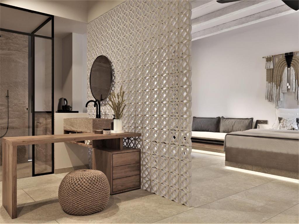 Postel nebo postele na pokoji v ubytování F Fine Suites - Adults Only