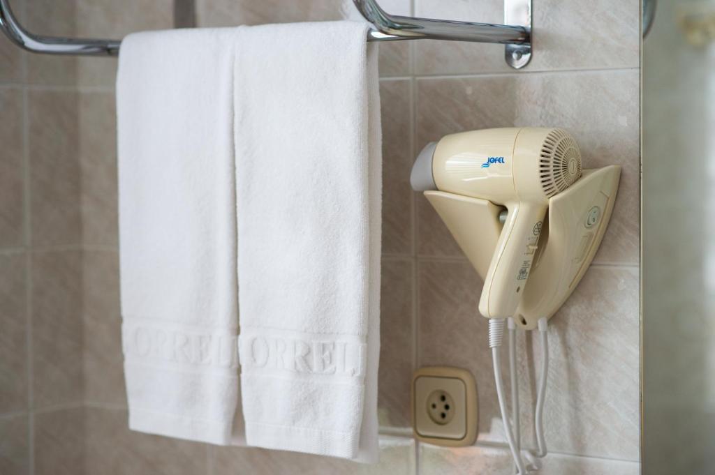 Koupelna v ubytování Hotel Borrell