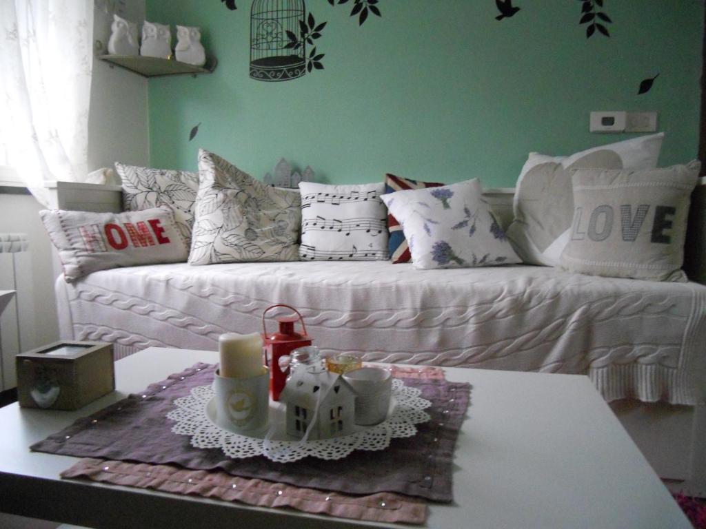 Ένα ή περισσότερα κρεβάτια σε δωμάτιο στο La casa azzurra