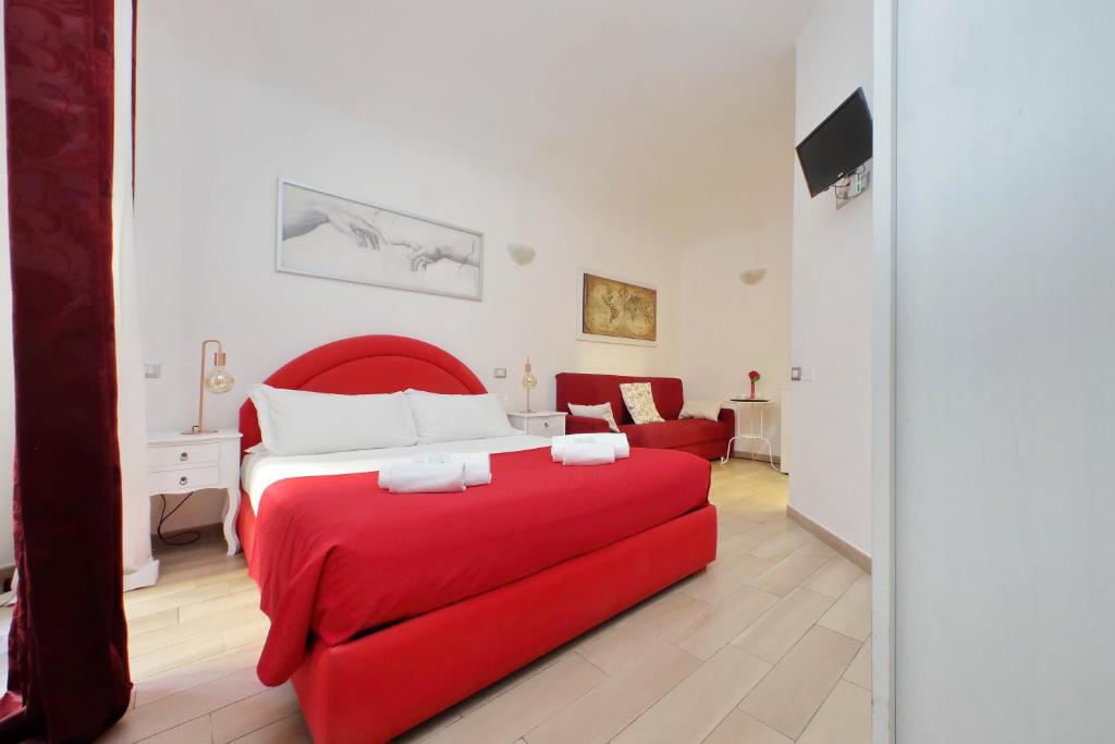 Posteľ alebo postele v izbe v ubytovaní Dream City Rome