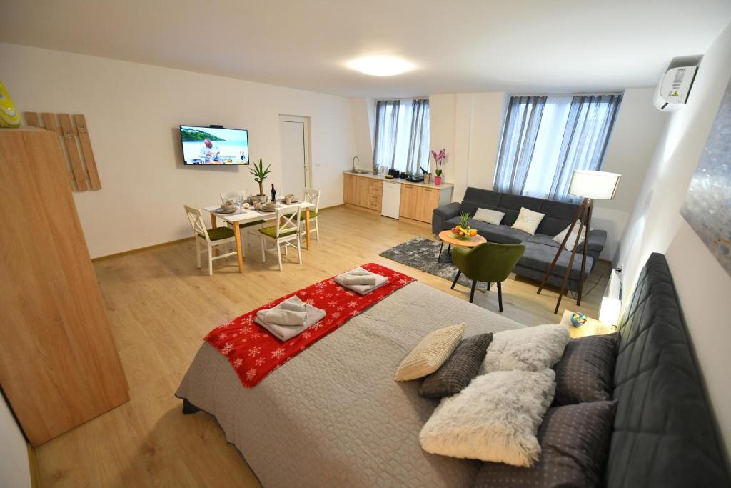 Posezení v ubytování West in apartments