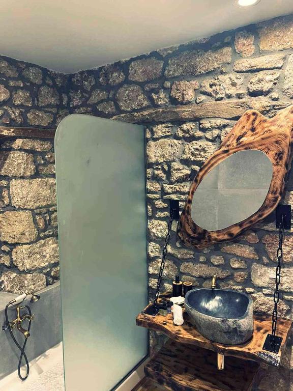 Kúpeľňa v ubytovaní Βίλα Αρμονία Ορεινή Κορινθία