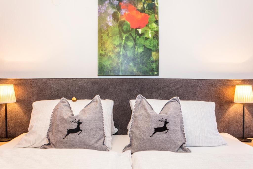 Posteľ alebo postele v izbe v ubytovaní Ferienwohnung am Baby & Kinderbauerhof Stefflhof