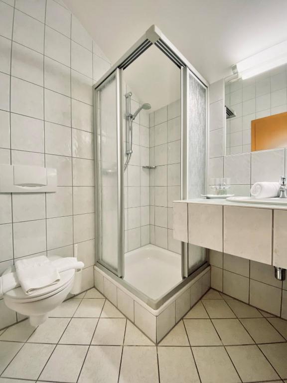 Koupelna v ubytování Hotel Garni Philipp