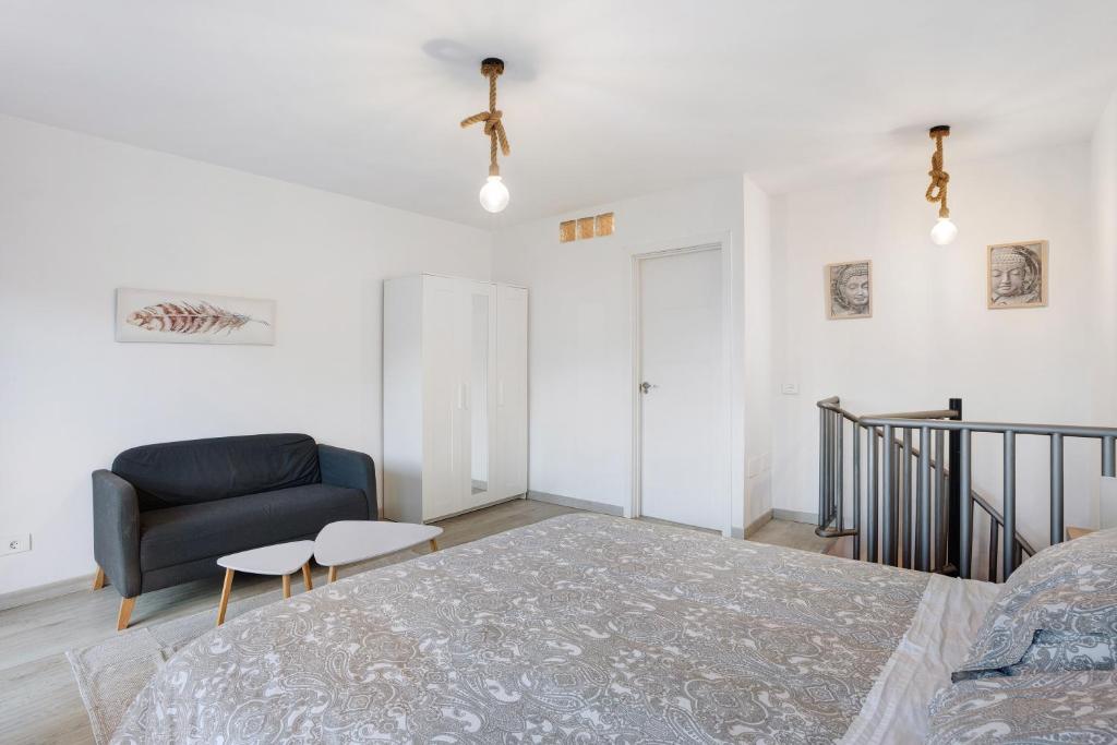 Postel nebo postele na pokoji v ubytování Casita Rural La Piñera