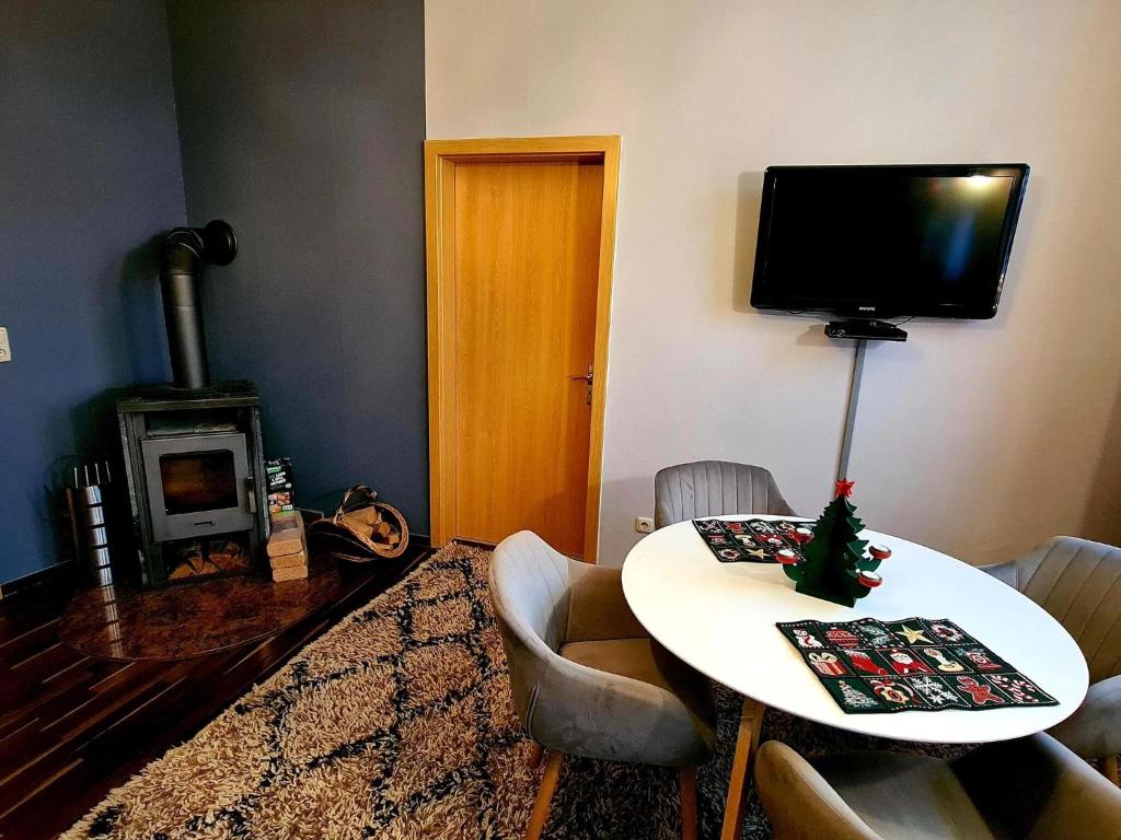 TV a/nebo společenská místnost v ubytování Apartment in Falkenstein near Ski Runs