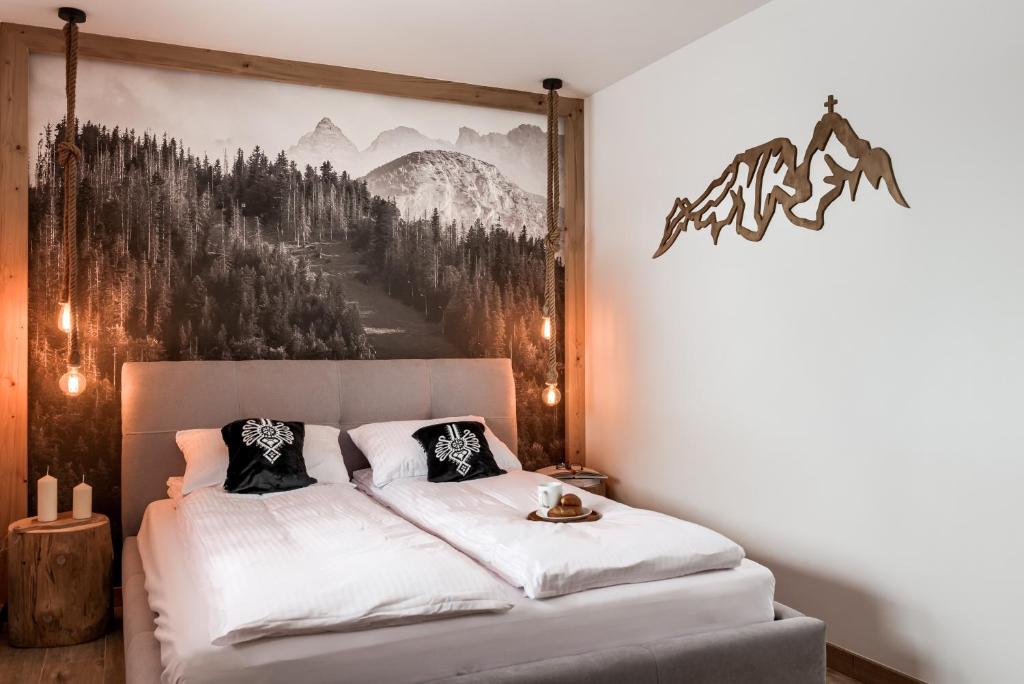 Posteľ alebo postele v izbe v ubytovaní Apartamenty Górskie Zacisze