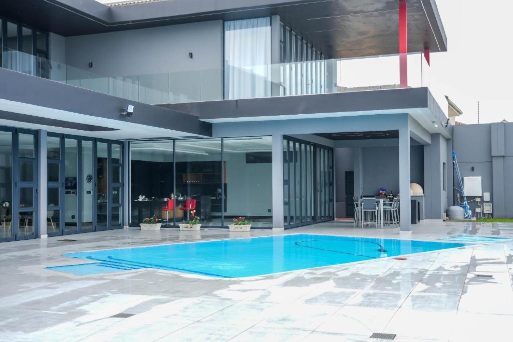 a swimming pool in the middle of a building at 253 on Ipahla in Amanzimtoti