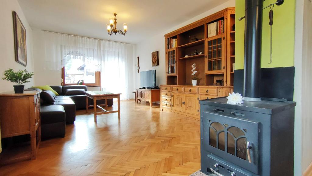 TV a/nebo společenská místnost v ubytování Apartmaji Dora