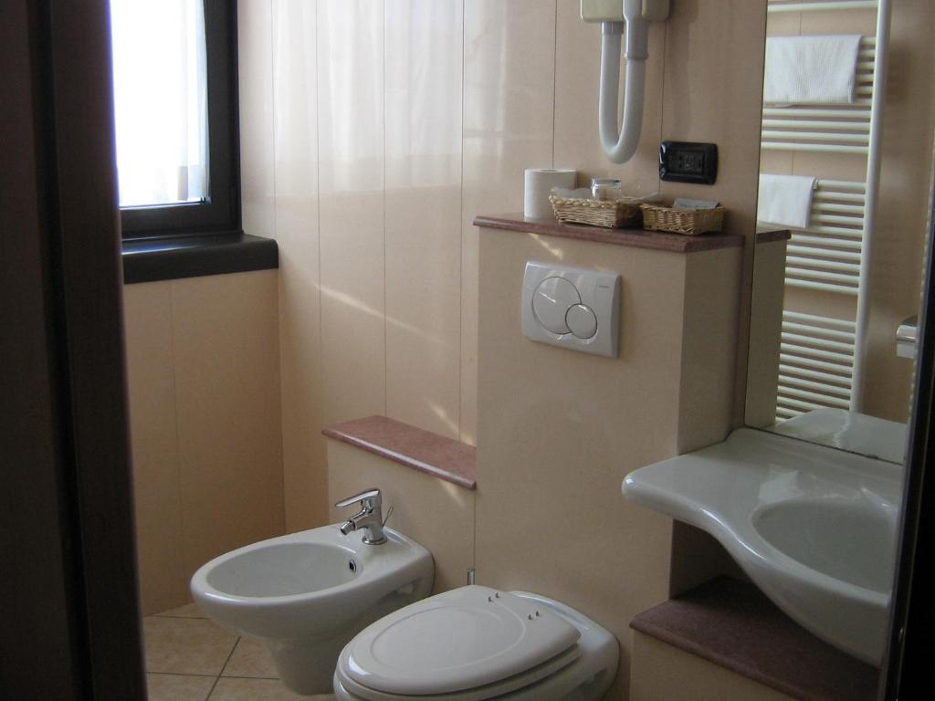 Koupelna v ubytování Hotel Sanremo