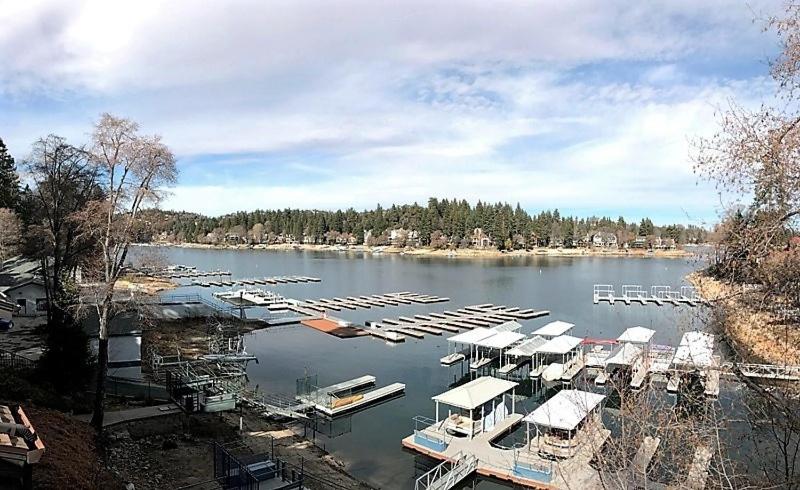 a group of boats are docked in a harbor at RedAwning Highway 189 2 - V044 in Lake Arrowhead