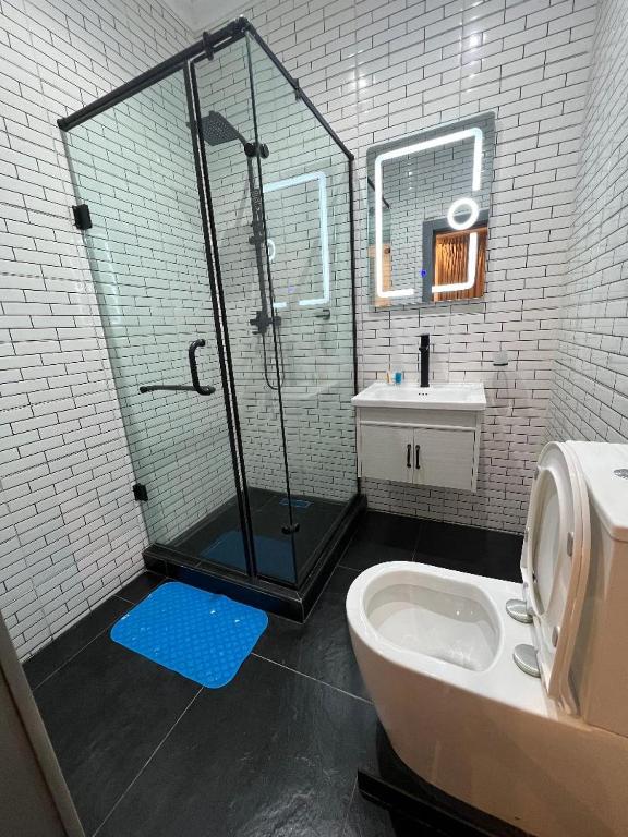 Koupelna v ubytování Bricks Residence