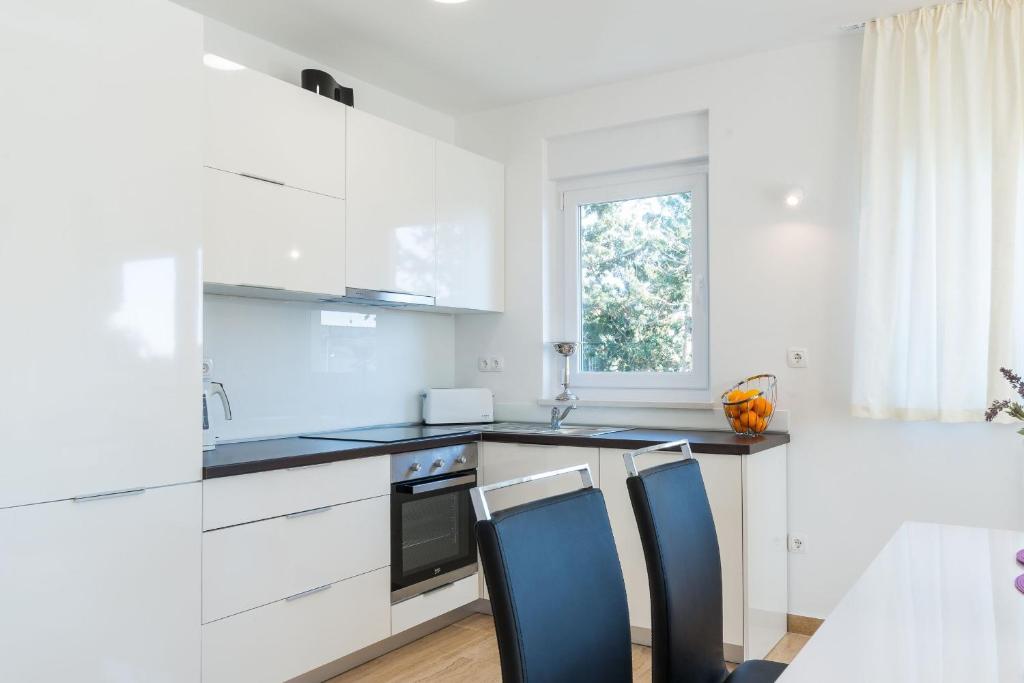 Kuchyň nebo kuchyňský kout v ubytování Apartment Martan
