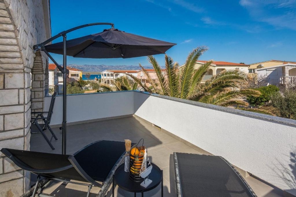 Balkón alebo terasa v ubytovaní Apartments Bojana