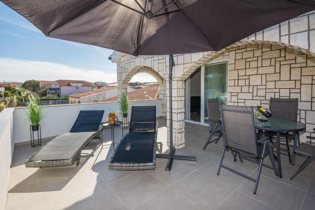 Balkón alebo terasa v ubytovaní Apartments Bojana