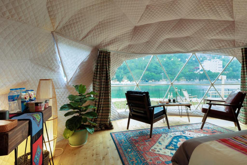 Posezení v ubytování Mai Chau Lodge