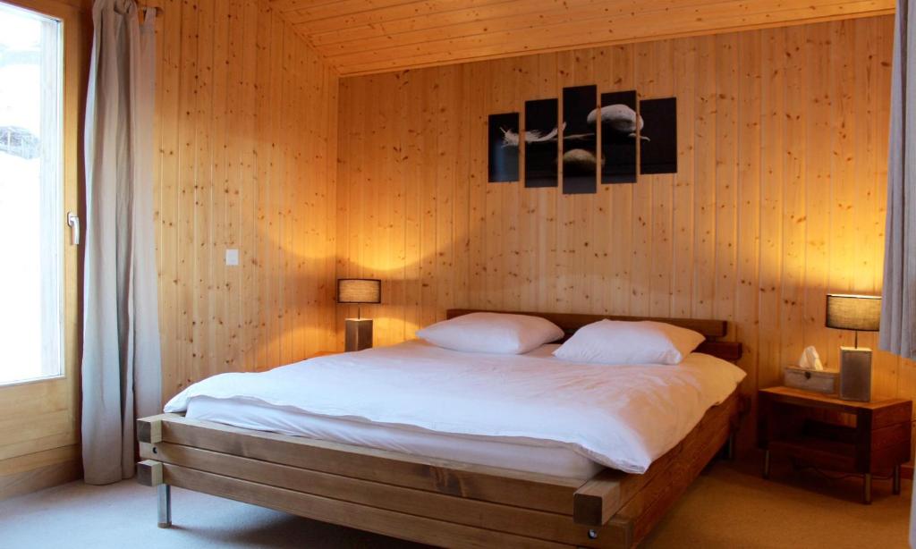 Postel nebo postele na pokoji v ubytování Chalet Mon Sousou