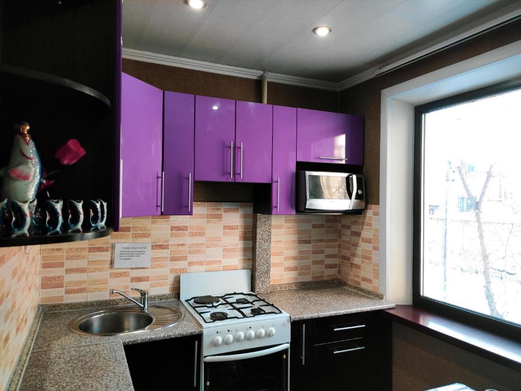 Η κουζίνα ή μικρή κουζίνα στο Miras Apartments