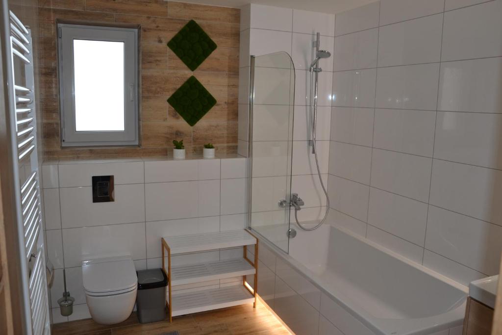Koupelna v ubytování Bungalow