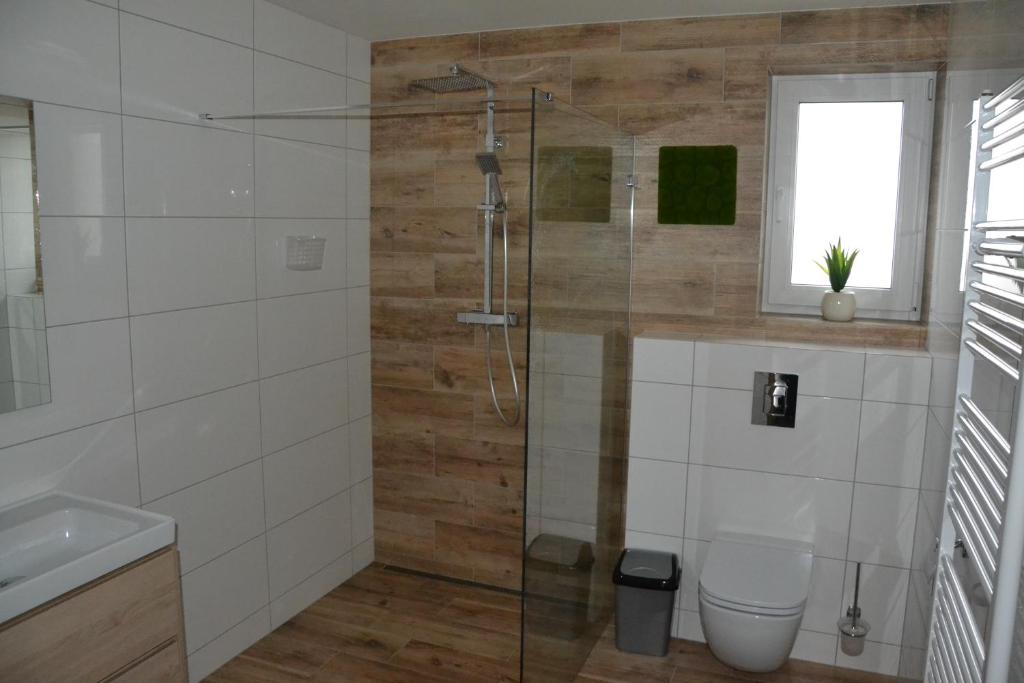 Koupelna v ubytování Bungalow