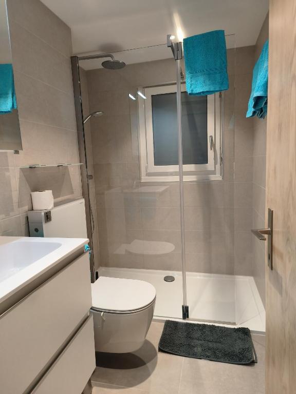 Koupelna v ubytování Schöne und Moderne Ferienwohnung