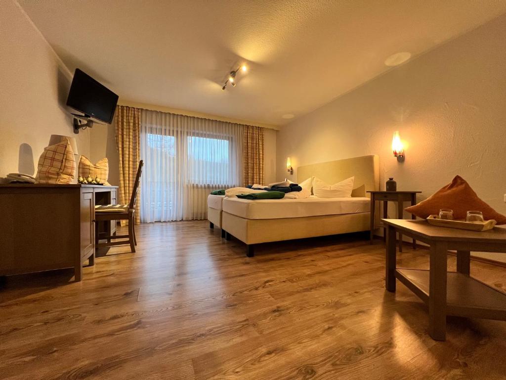 TV a/nebo společenská místnost v ubytování Günstige Zimmer im Spessart
