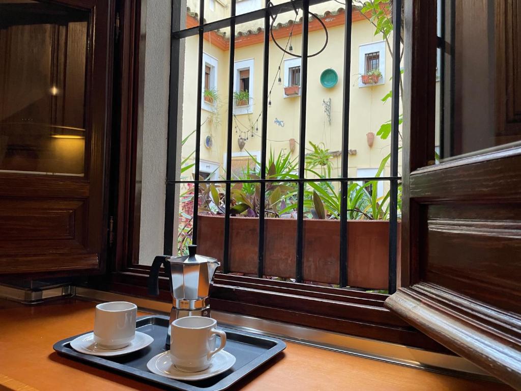 Príslušenstvo na prípravu kávy alebo čaju v ubytovaní Casa Terraza Judería