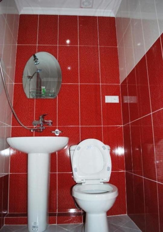 Koupelna v ubytování Bonus Inn