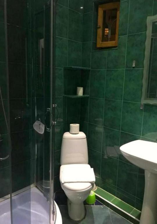 Koupelna v ubytování Bonus Inn