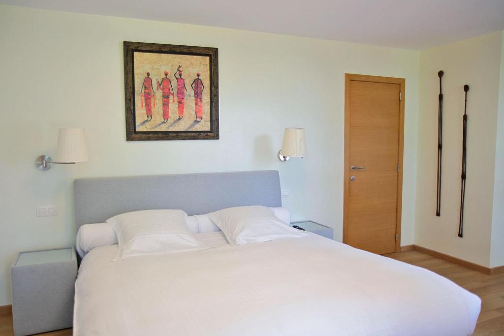 Postel nebo postele na pokoji v ubytování Hôtel - Ferme du Château d'Ahin