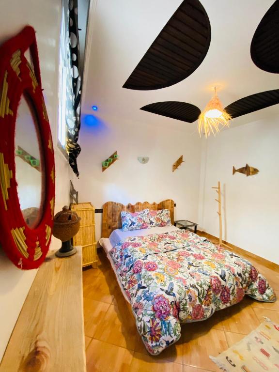 Postel nebo postele na pokoji v ubytování Azoul Surf Hostel Taghazout