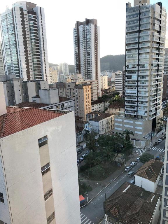 Estanconfor Santos com Vista Mar AC garagem sacada fechada - Apartamento Con Vista Al Mar